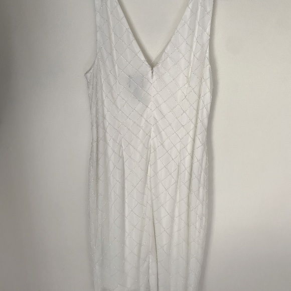 Adrianna Papell, white, beaded and embellished dress, size 14 - Picture 2 of 5